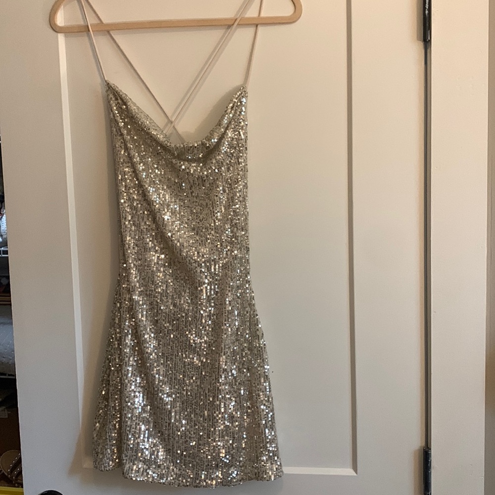 NWT Gianni Bini Sequin Mini Dress Sz S (5)